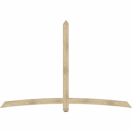 Ekena Millwork Bellingham Rough Sawn Timber Gable Bracket, Douglas Fir, 96"W x 64"H x 4"D x 4"F, 16/12 Pitch GBW096X64X0404BEL00RDF